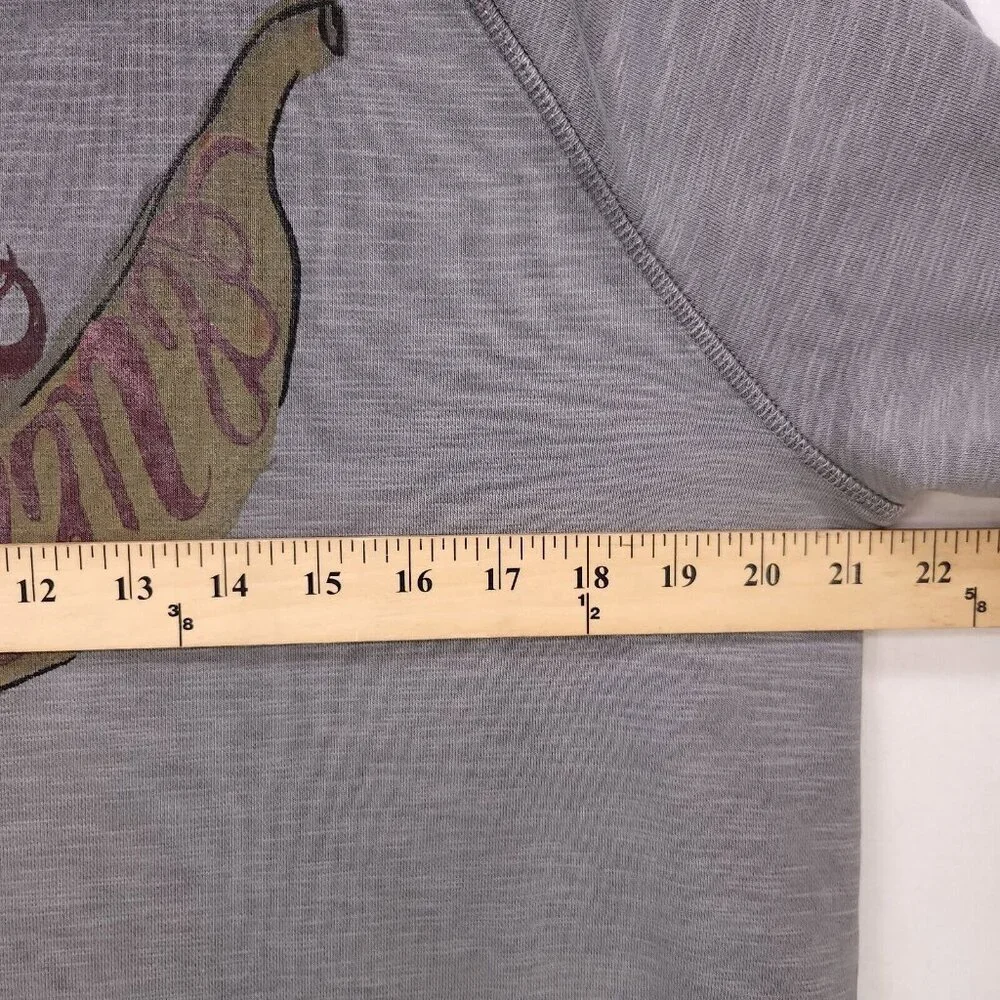 Anthropologie Saturday Sunday Sweatshirt Womens Large Go Bananas Distress Gray_4